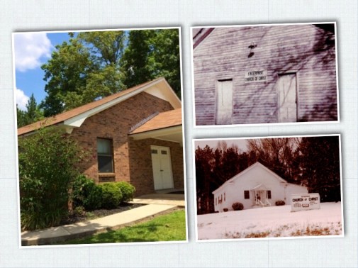Enterprise Church of Christ buildings 1953 to 2013